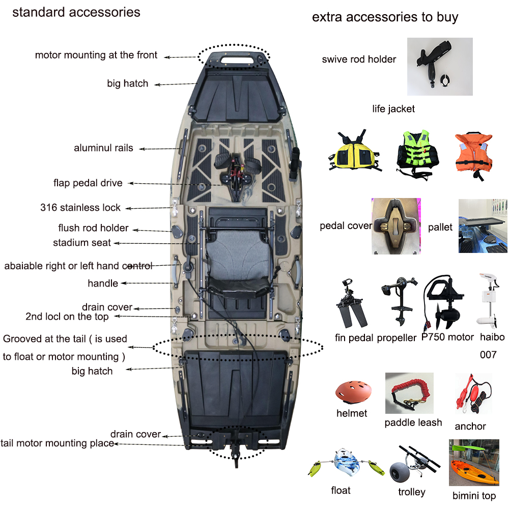 10ft Modulaire Sit-On-Top Vis  - Fishing Kayak Sit On Top recensie en prijs